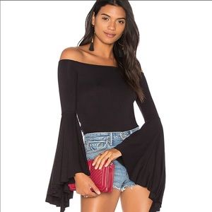 Free people off the shoulder bell sleeve top